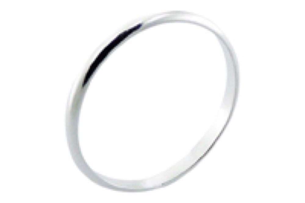Sterling Silver .925 Polished Baby Ring 2mm Band Ring Size 2 